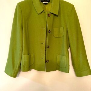 Harve Benard Wool Blazer Lime Green